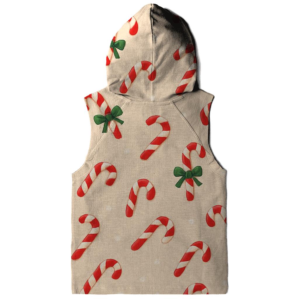 Candy Cane Stripe Scatter On Neutral Snowfield pullover hoodies