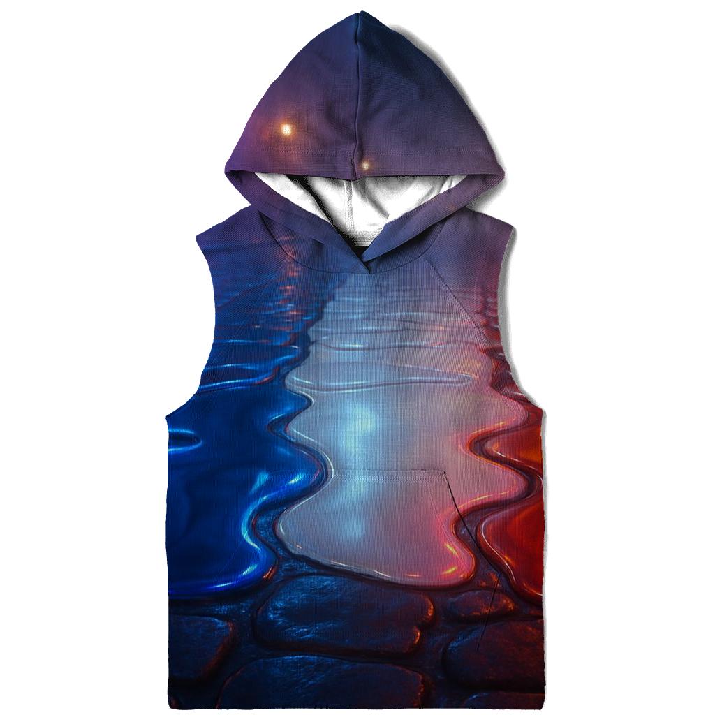 French Tricolor City Rain Reflections heavyweight hoodies