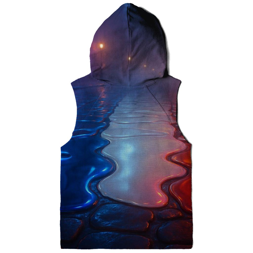 French Tricolor City Rain Reflections heavyweight hoodies
