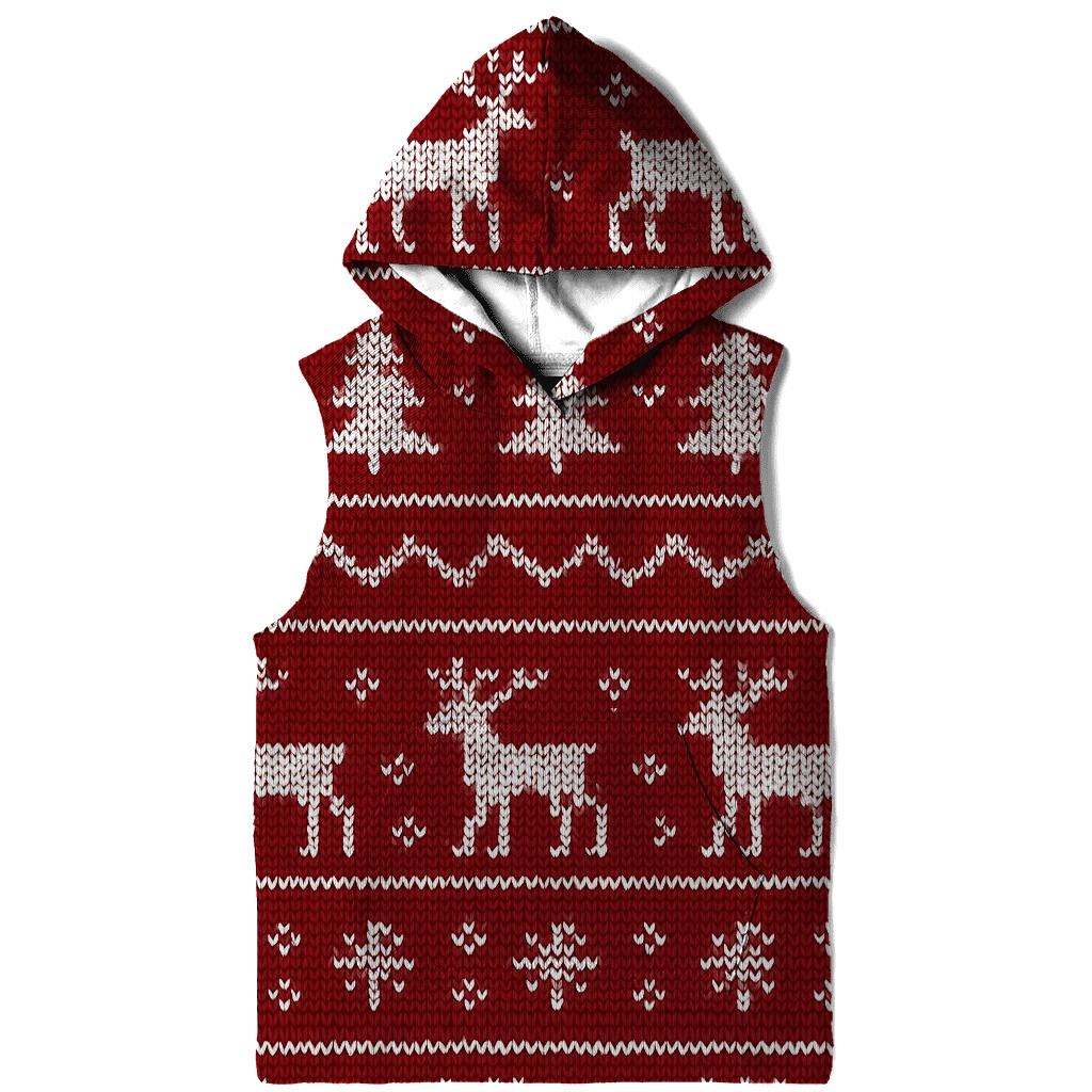 Christmas Sweater Icons Band Repeat On Red designer hoodies