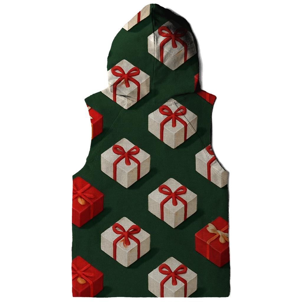 Gift Box Diagonal Parade On Forest Green premium hoodies
