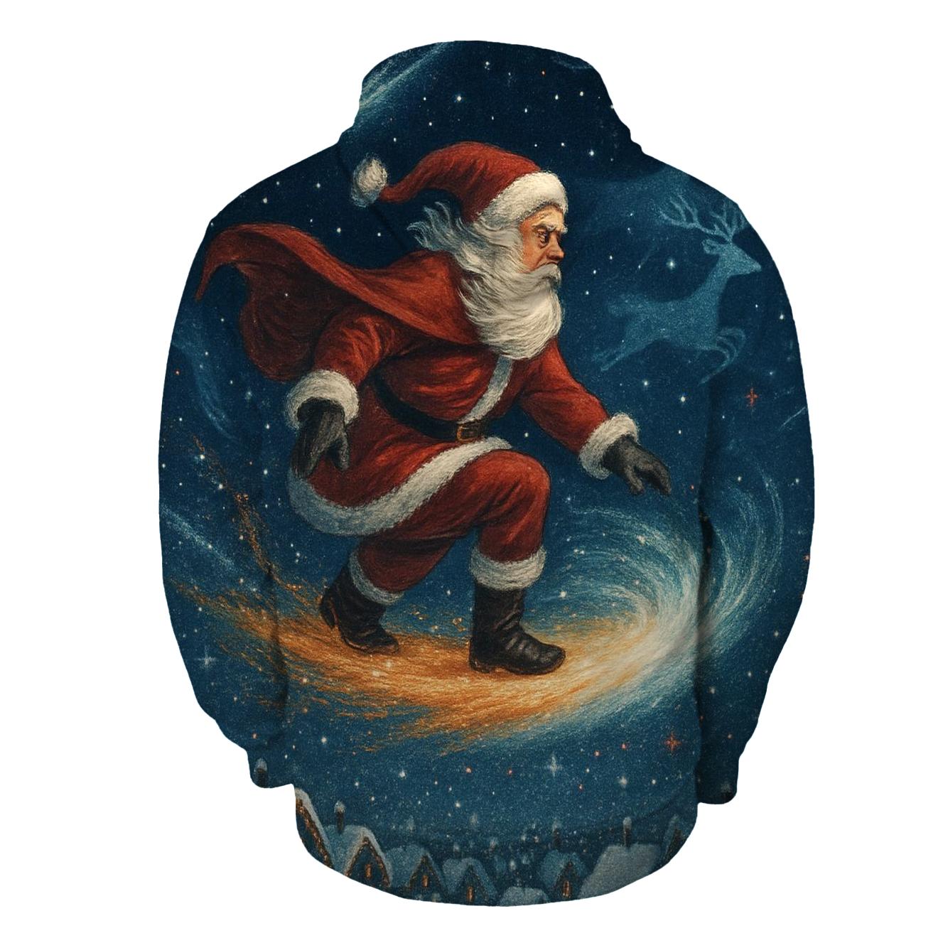 Midnight Santa Comet Ride zip-up hoodies