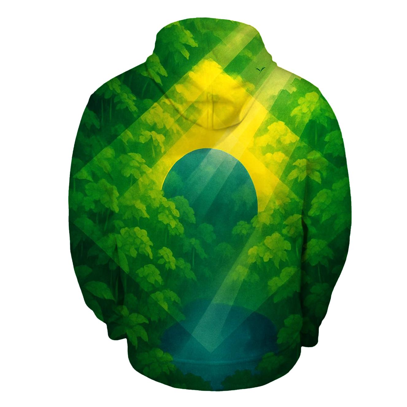 Brazilian Rainforest Canopy Flag Morph heavyweight hoodies