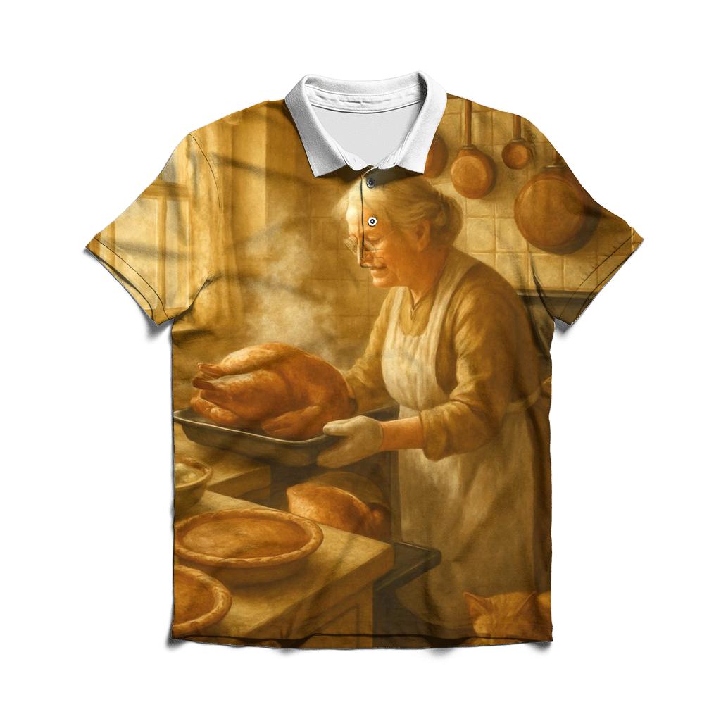Grandmas Cozy Kitchen Harvest premium cotton polo shirts