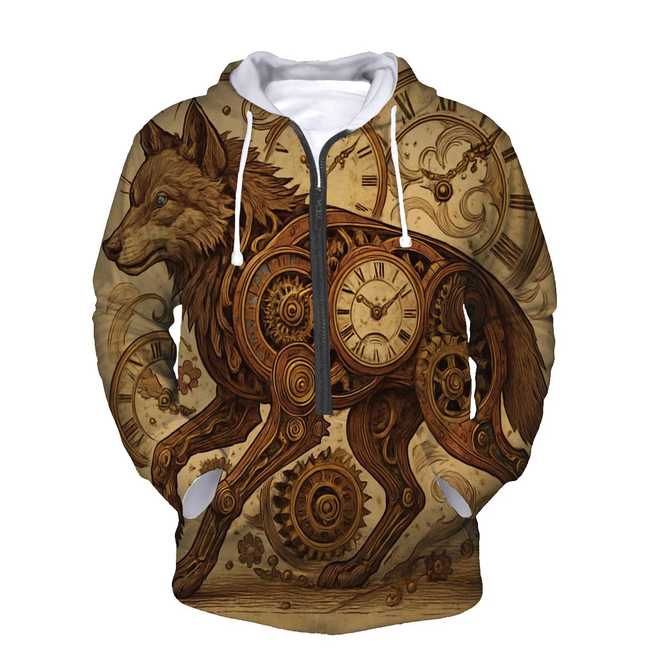 Clockwork Timebound Wolf pullover hoodies