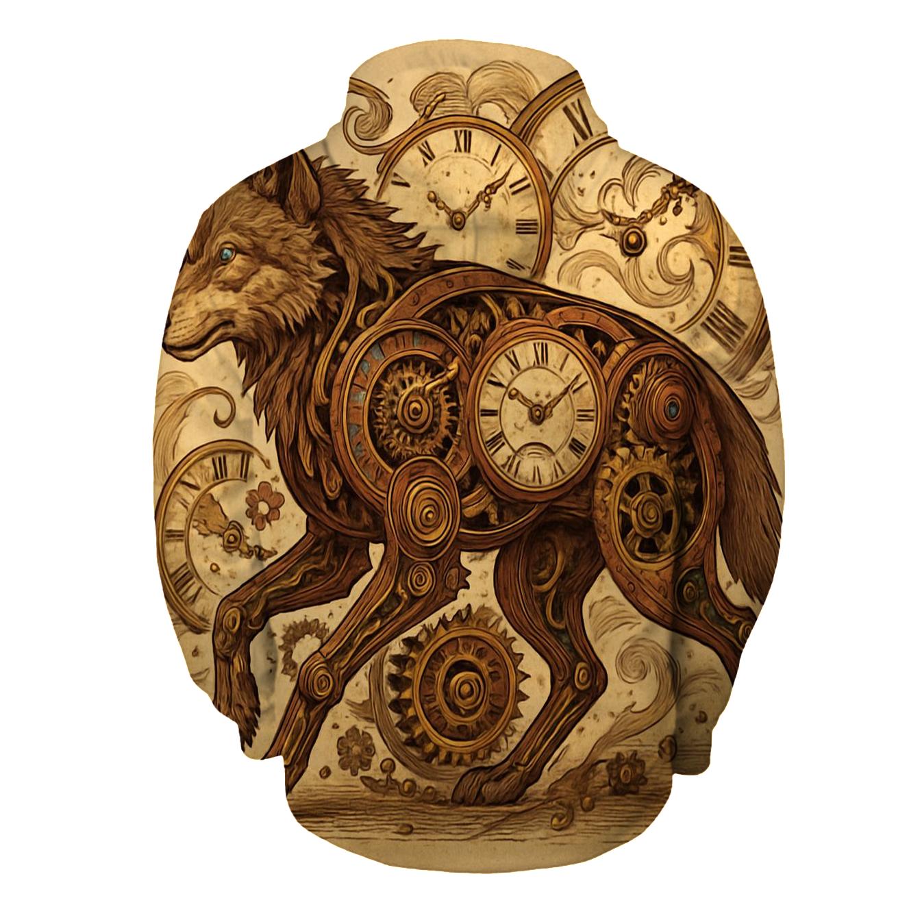 Clockwork Timebound Wolf pullover hoodies