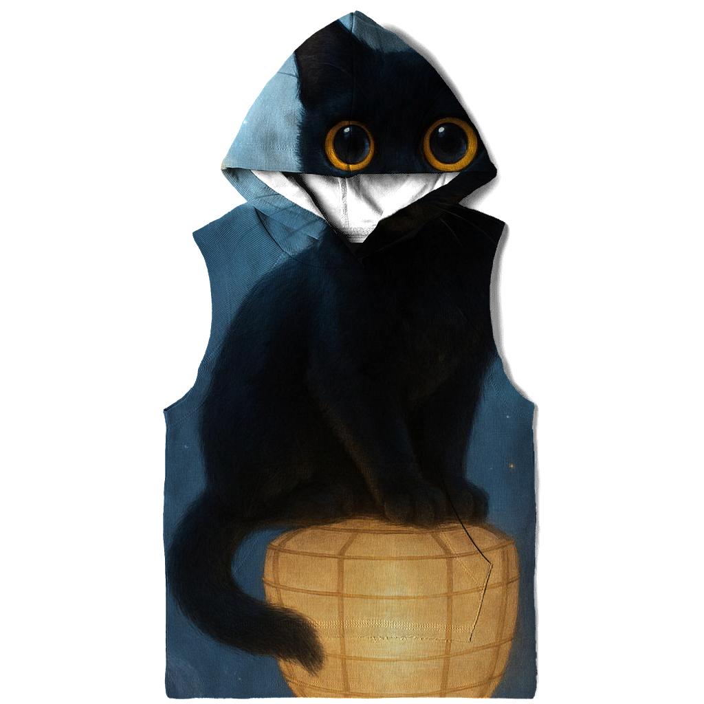 Moonlit Lantern Guardian Cat custom hoodies