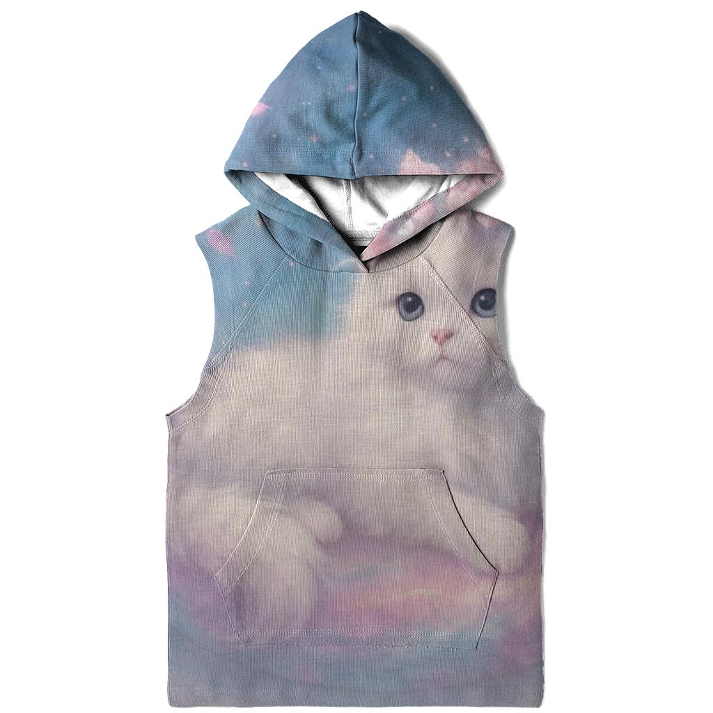 Nebula Flower Crown Dreamer Cat zip-up hoodies