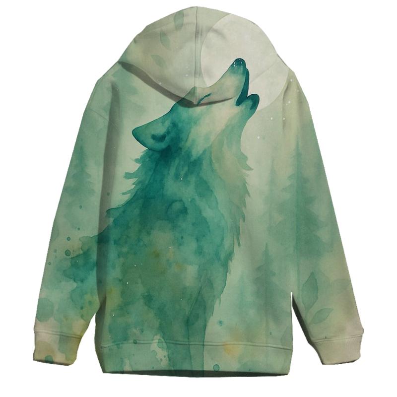 Forest Spirit Watercolor Howl hoodie styles