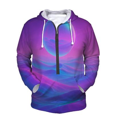 Neon Mirage Gradient Dunes premium hoodies