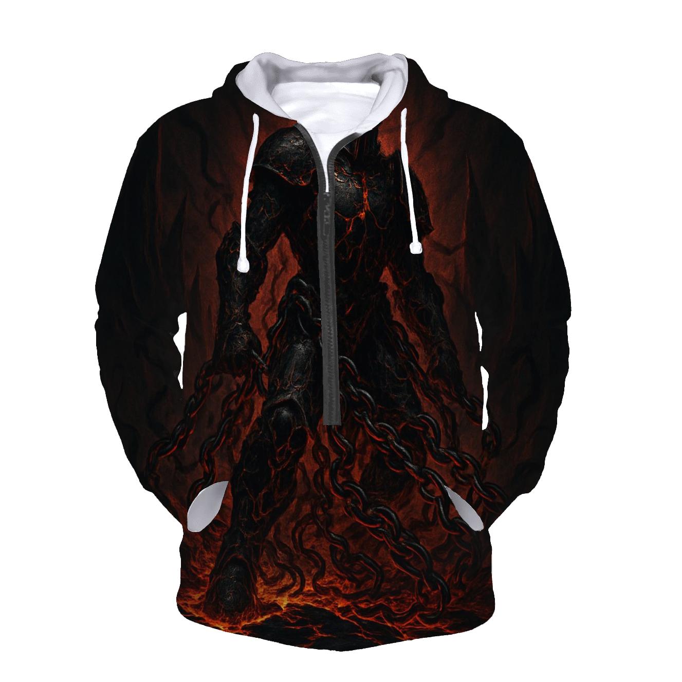 Chains Of The Abyssal Knight printed hoodies