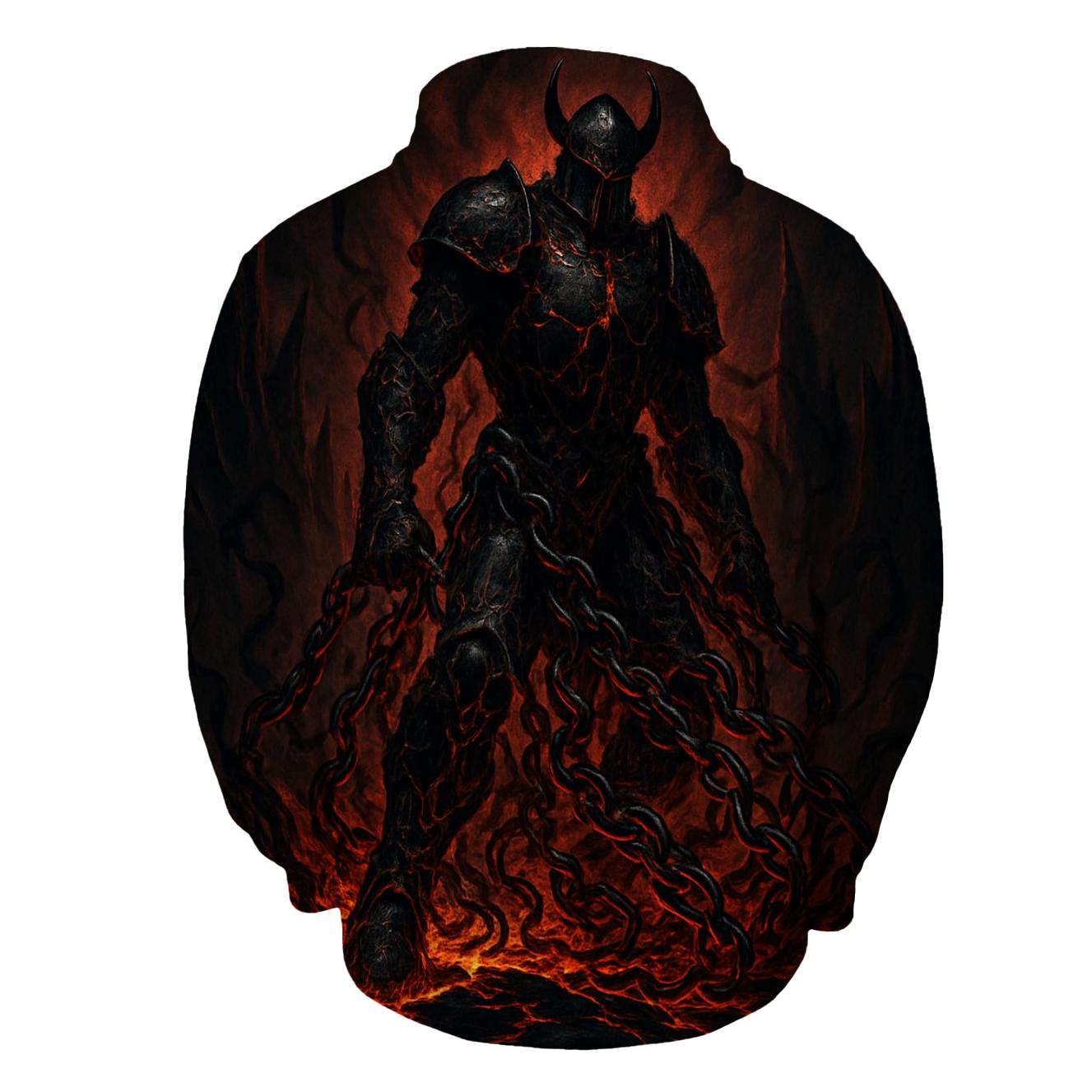 Chains Of The Abyssal Knight printed hoodies