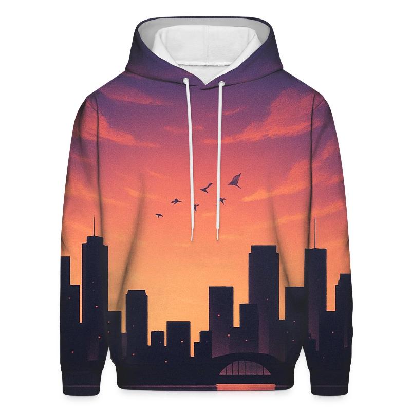 Skyline Afterglow Drift graphic hoodies