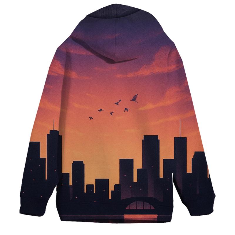 Skyline Afterglow Drift graphic hoodies