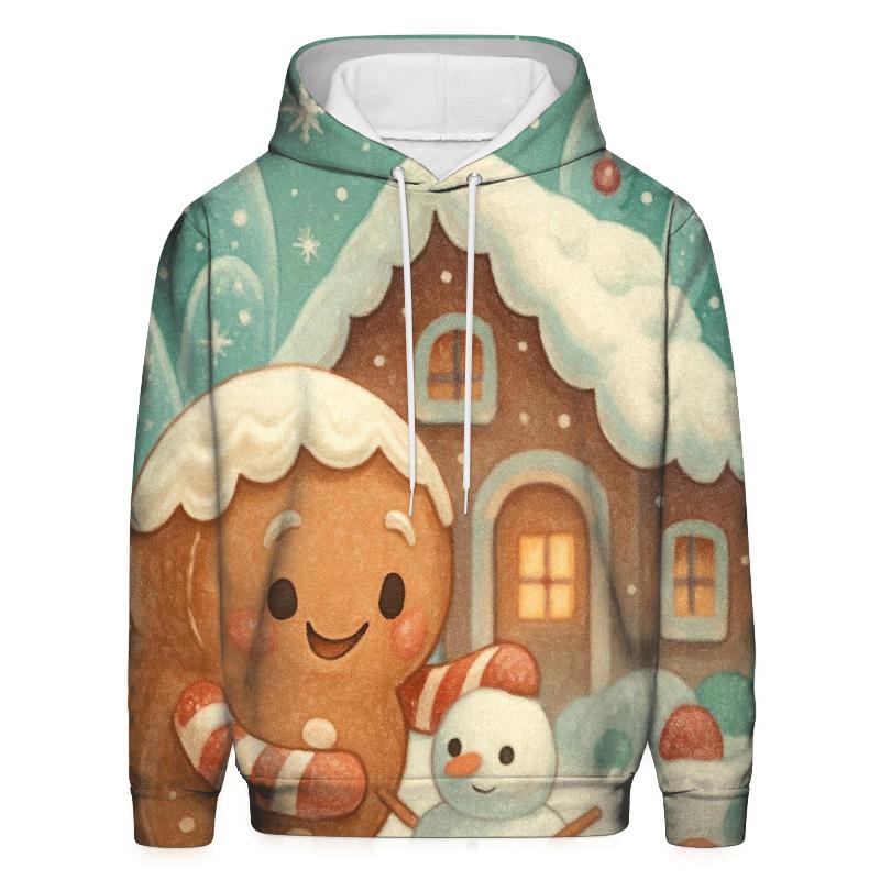 Gingerbread Cabin In The Snowglobe Forest hoodie designs