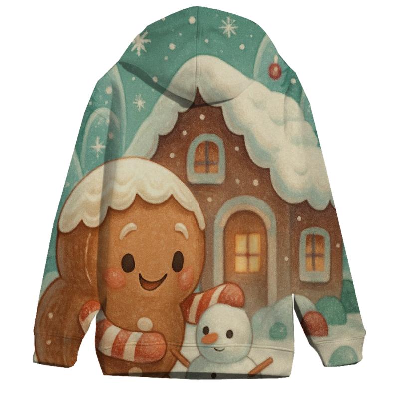Gingerbread Cabin In The Snowglobe Forest hoodie designs