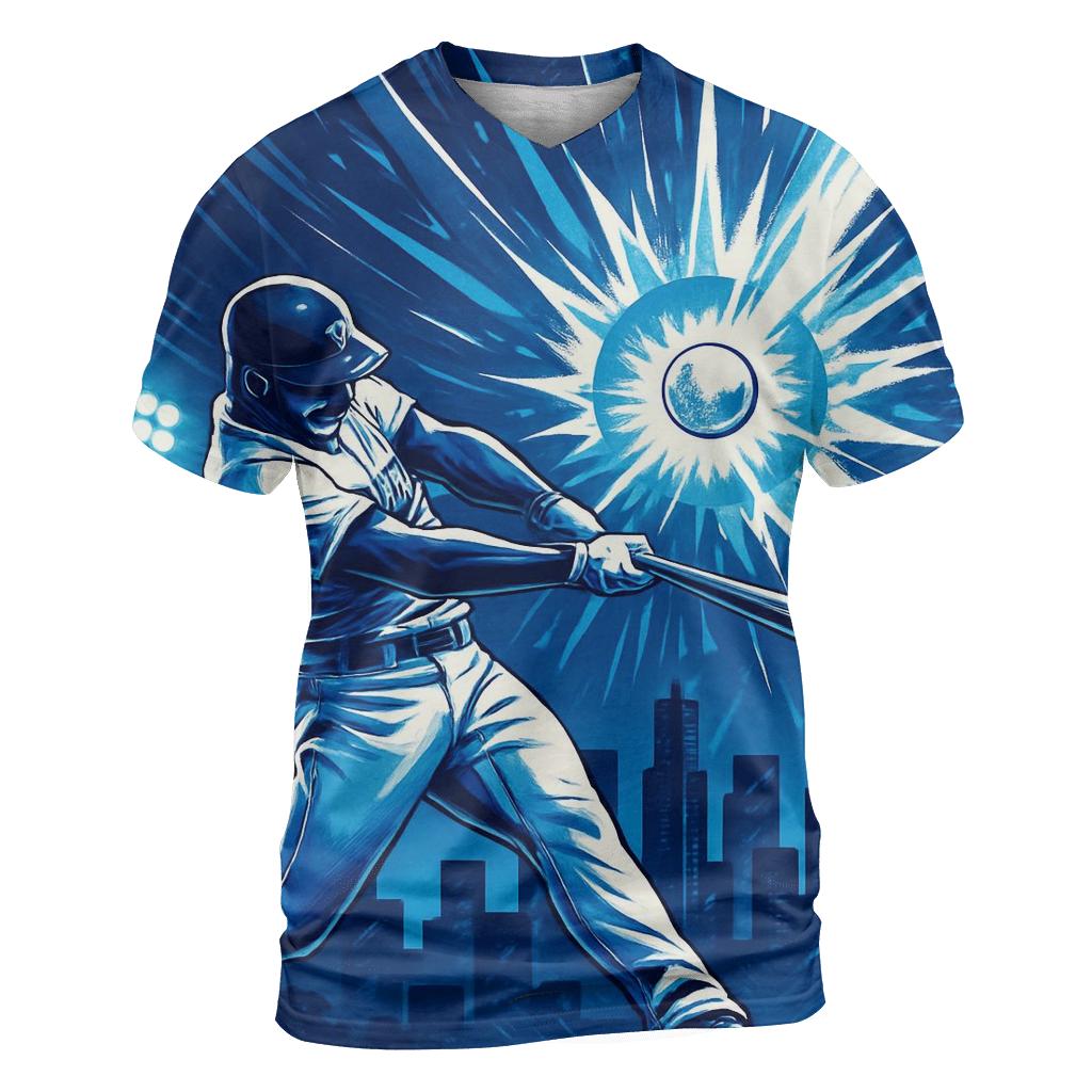 Skyline Home Run Shockwave statement graphic shirts