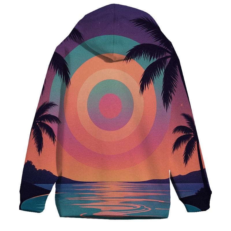 Celestial Lagoon Dusk printed hoodies