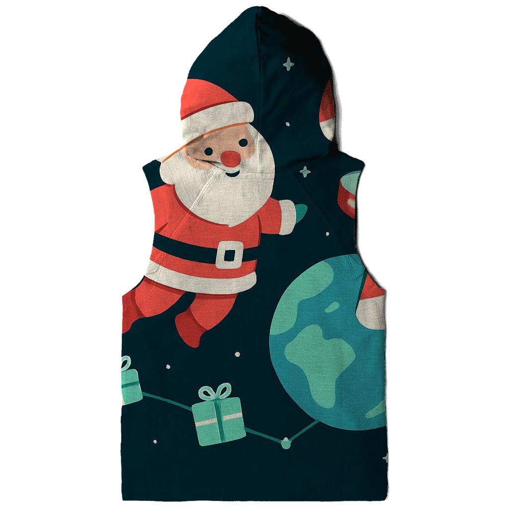 Orbiting Candy Cane Station graphic hoodies