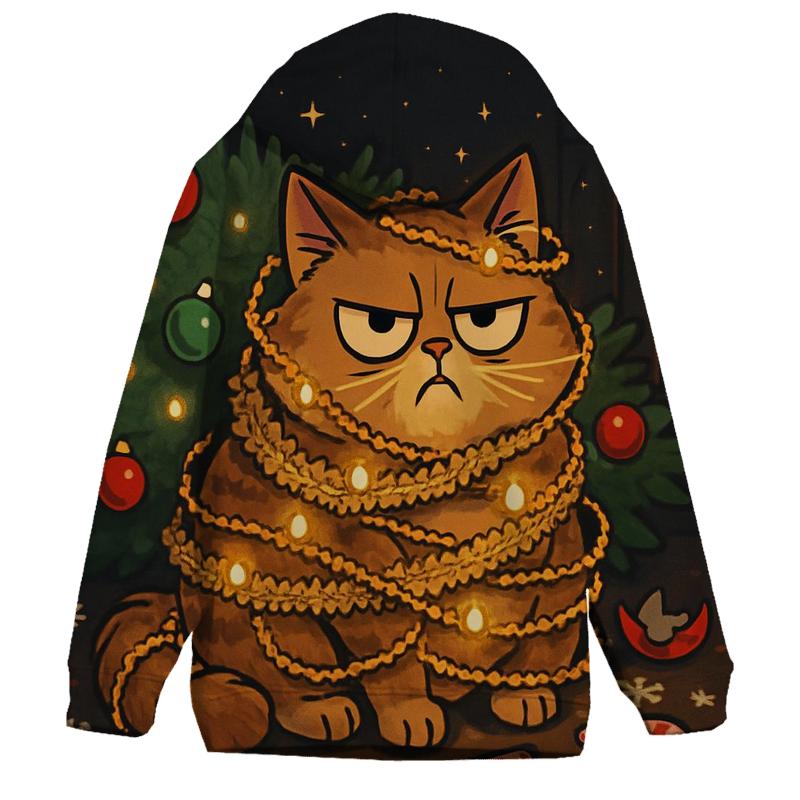 Grumpy Cat In Tinsel Trouble hoodies fashion