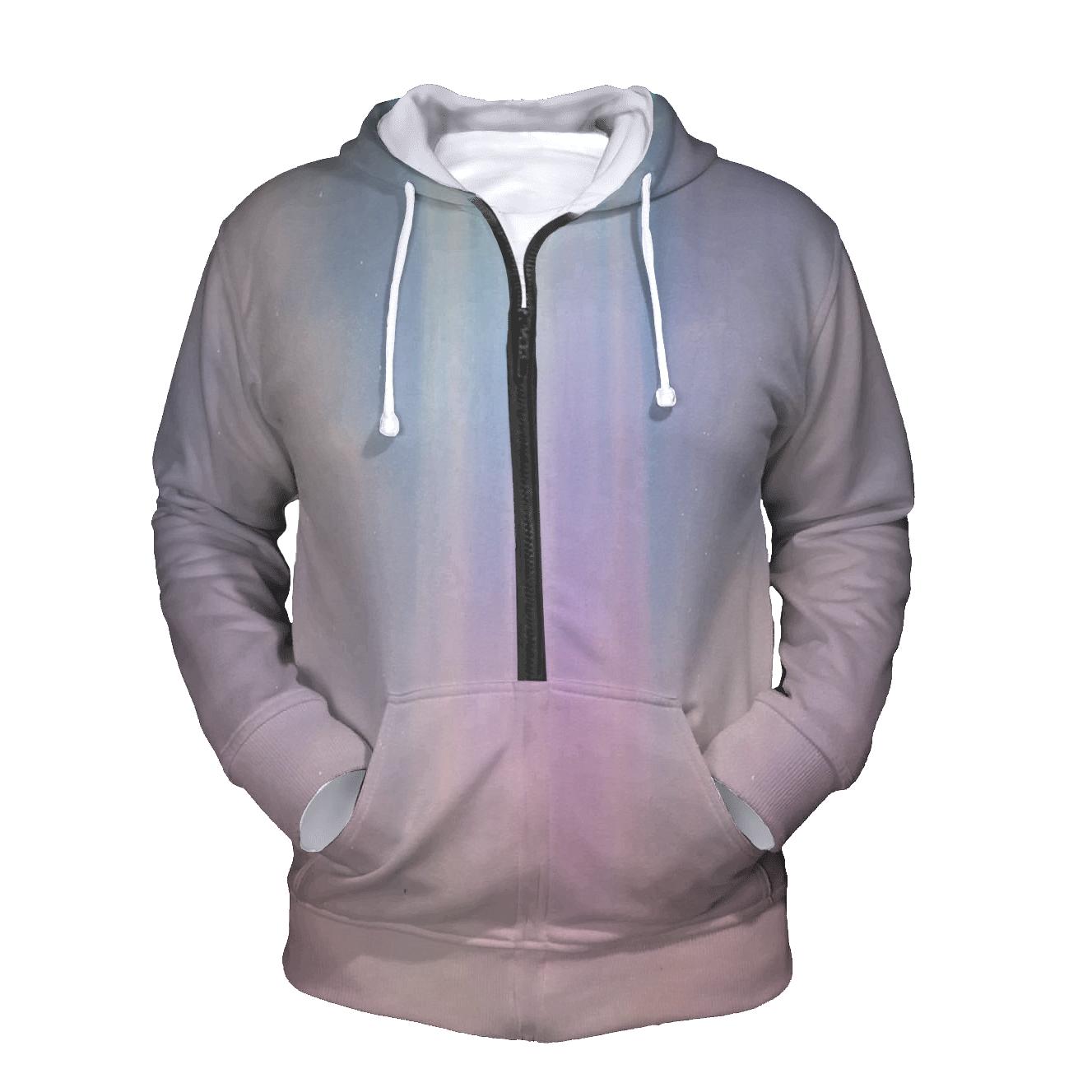 Pastel Cascade Gradient Waterfall printed hoodies