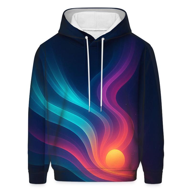 Aurora Sunset Waves hoodie trends