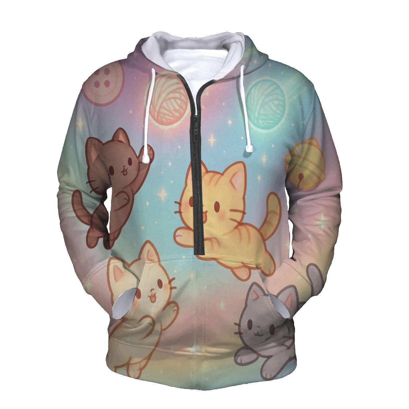 Cosmic Yarn Comet Kittens premium hoodies