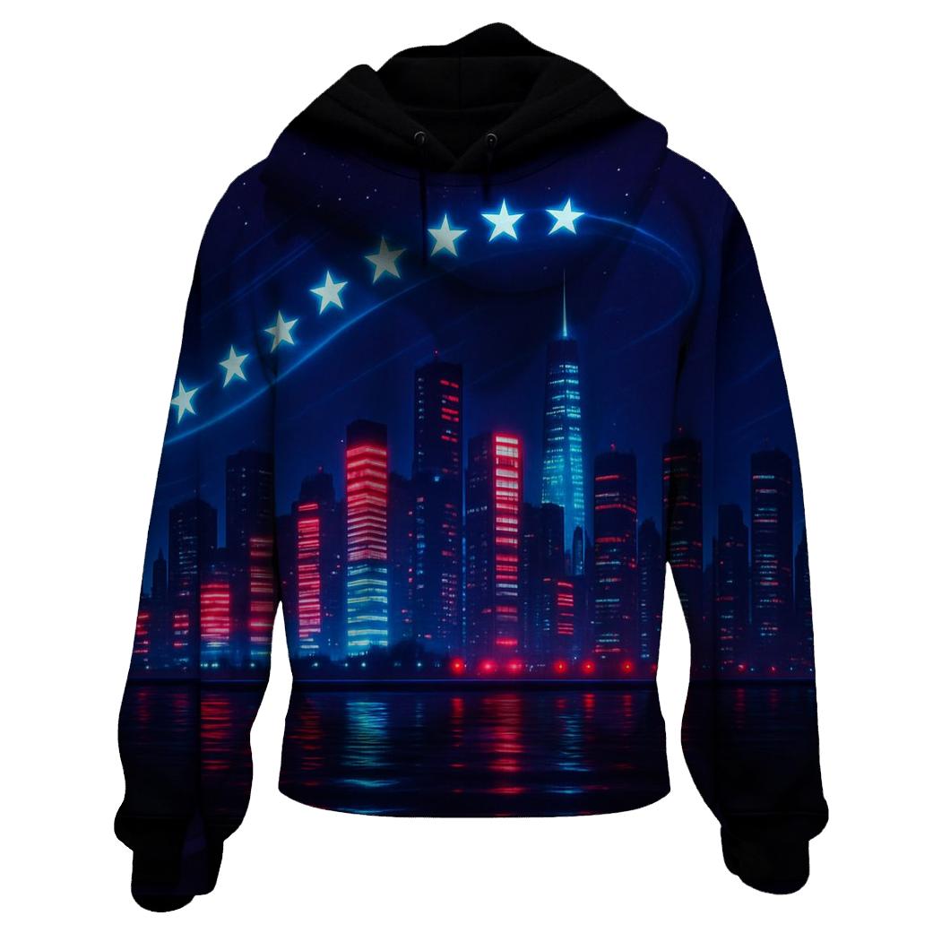 Neon Skyline Starstream graphic hoodies