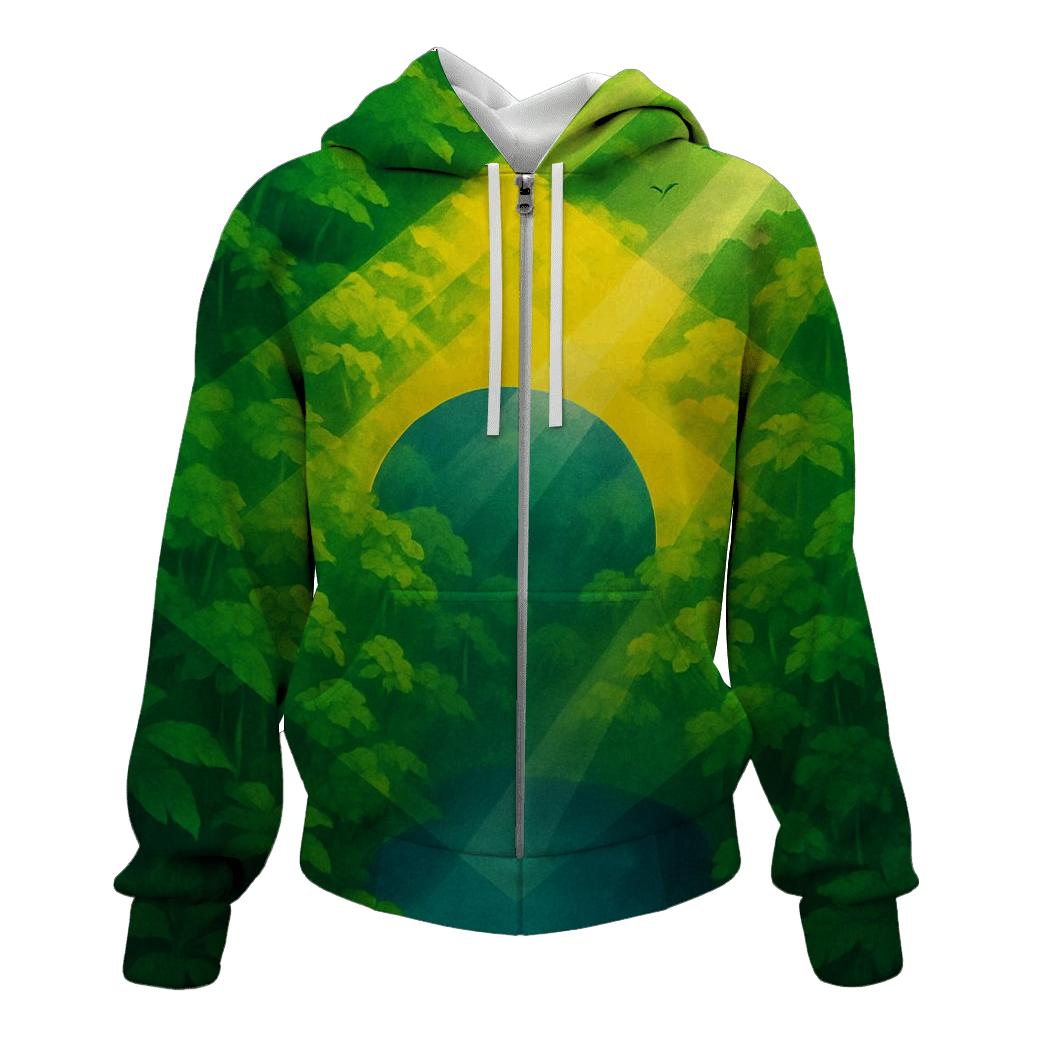 Brazilian Rainforest Canopy Flag Morph graphic hoodies