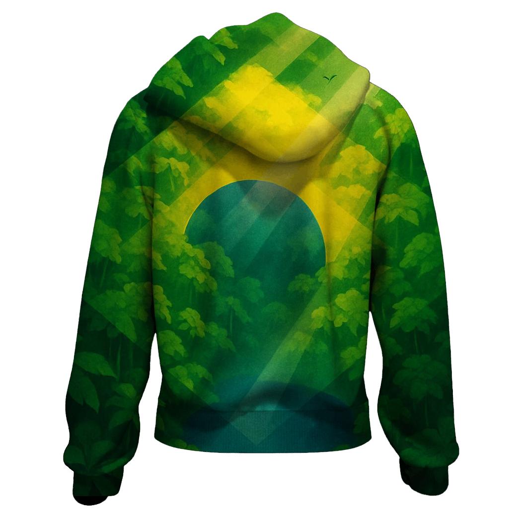 Brazilian Rainforest Canopy Flag Morph graphic hoodies
