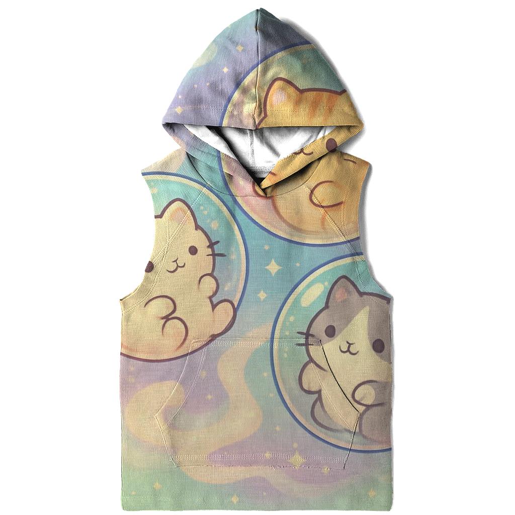 Cosmic Bubble Tea Kittens pullover hoodies