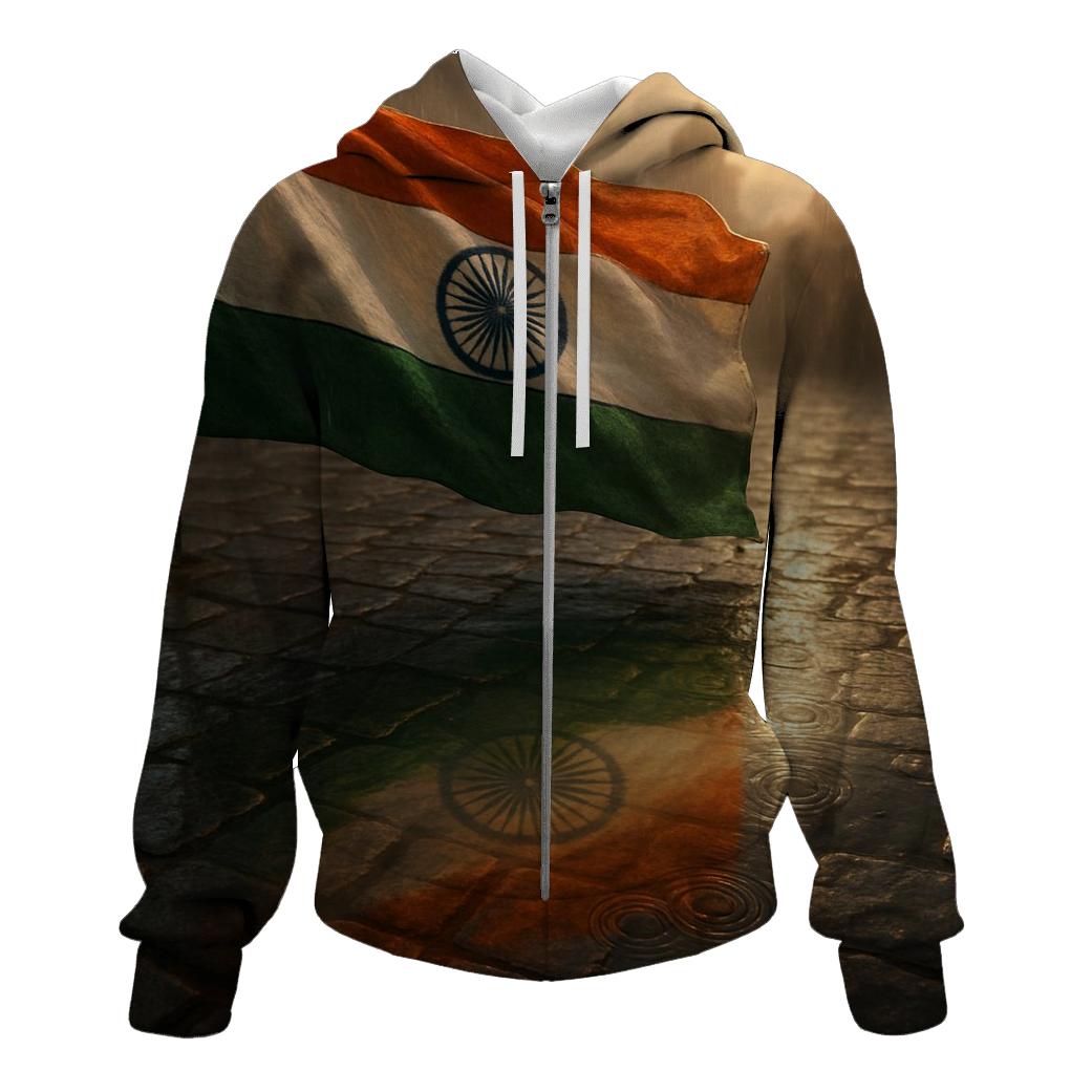 Indian Monsoon Sky Flag Reflection hoodie designs