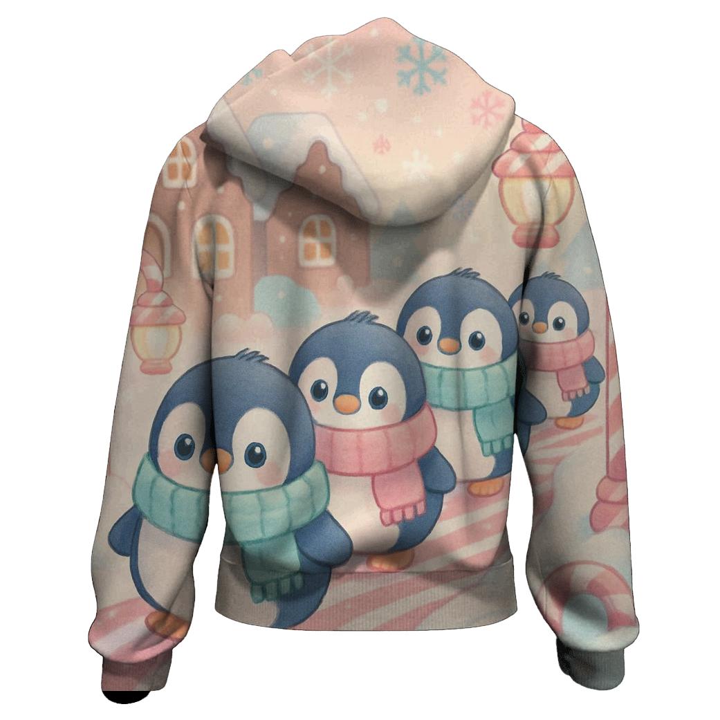 Penguin Parade On Candy Cane Lane custom hoodies