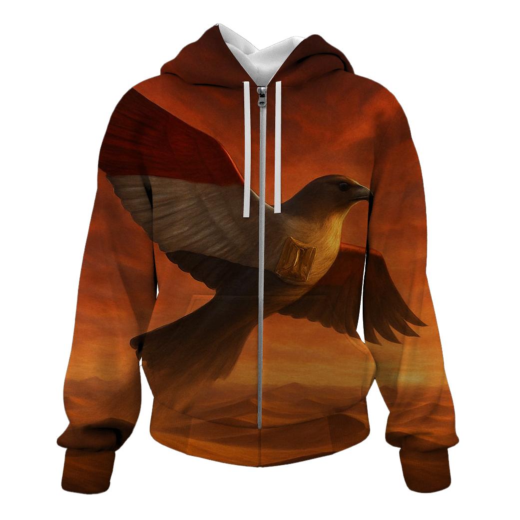Egyptian Desert Falcon Flag Silhouette hoodie styles