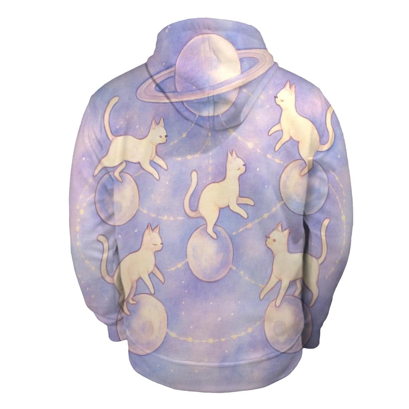 Celestial Carousel Of Cats custom hoodies