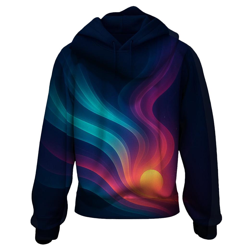 Aurora Sunset Waves hoodies fashion