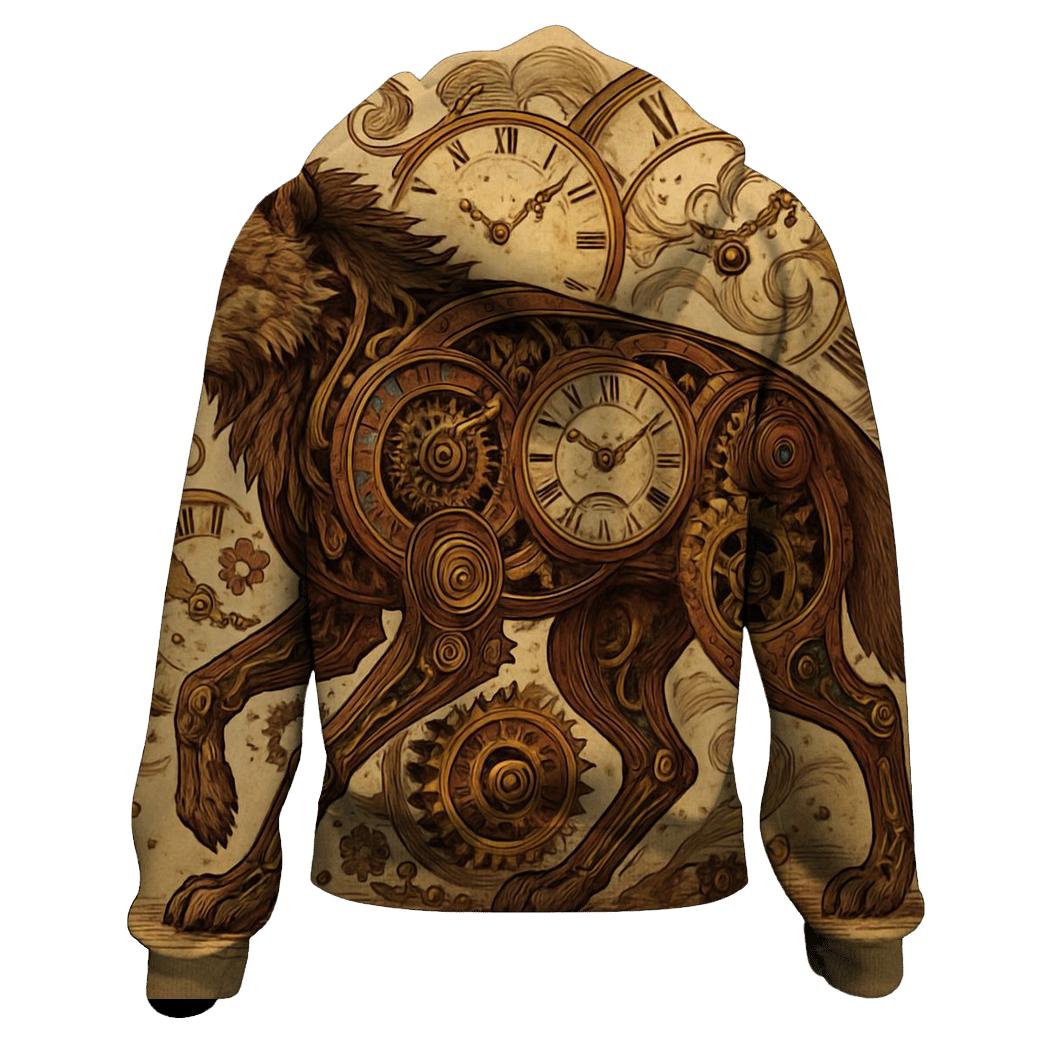 Clockwork Timebound Wolf pullover hoodies