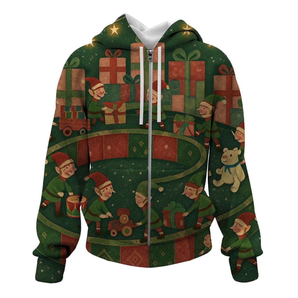 Elves Winter Workshop Assembly Line hoodie trends