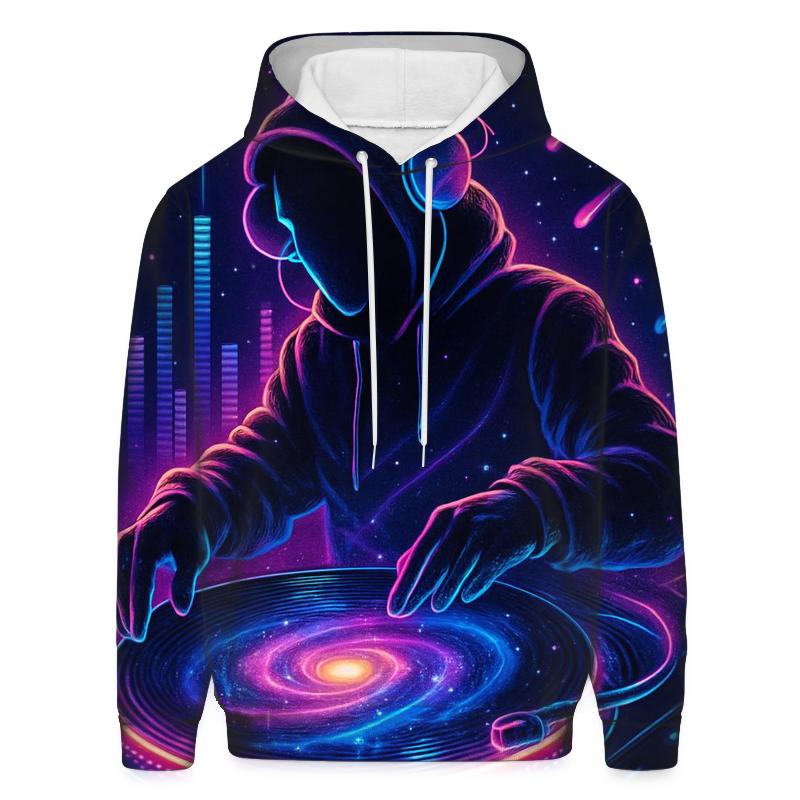 Celestial Vinyl Spin heavyweight hoodies