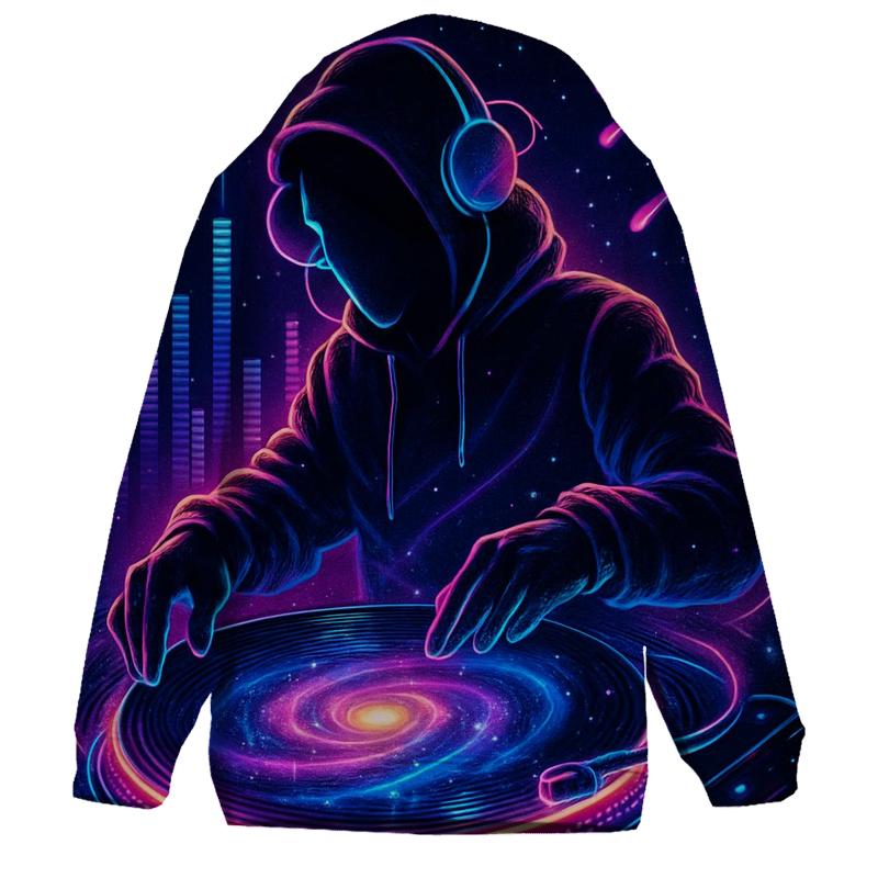 Celestial Vinyl Spin heavyweight hoodies