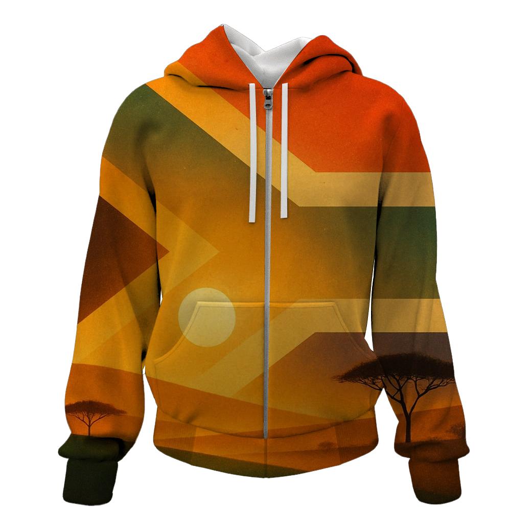 South African Savannah Flag Horizon hoodie designs