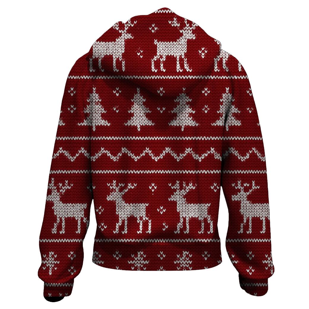 Christmas Sweater Icons Band Repeat On Red hoodies fashion