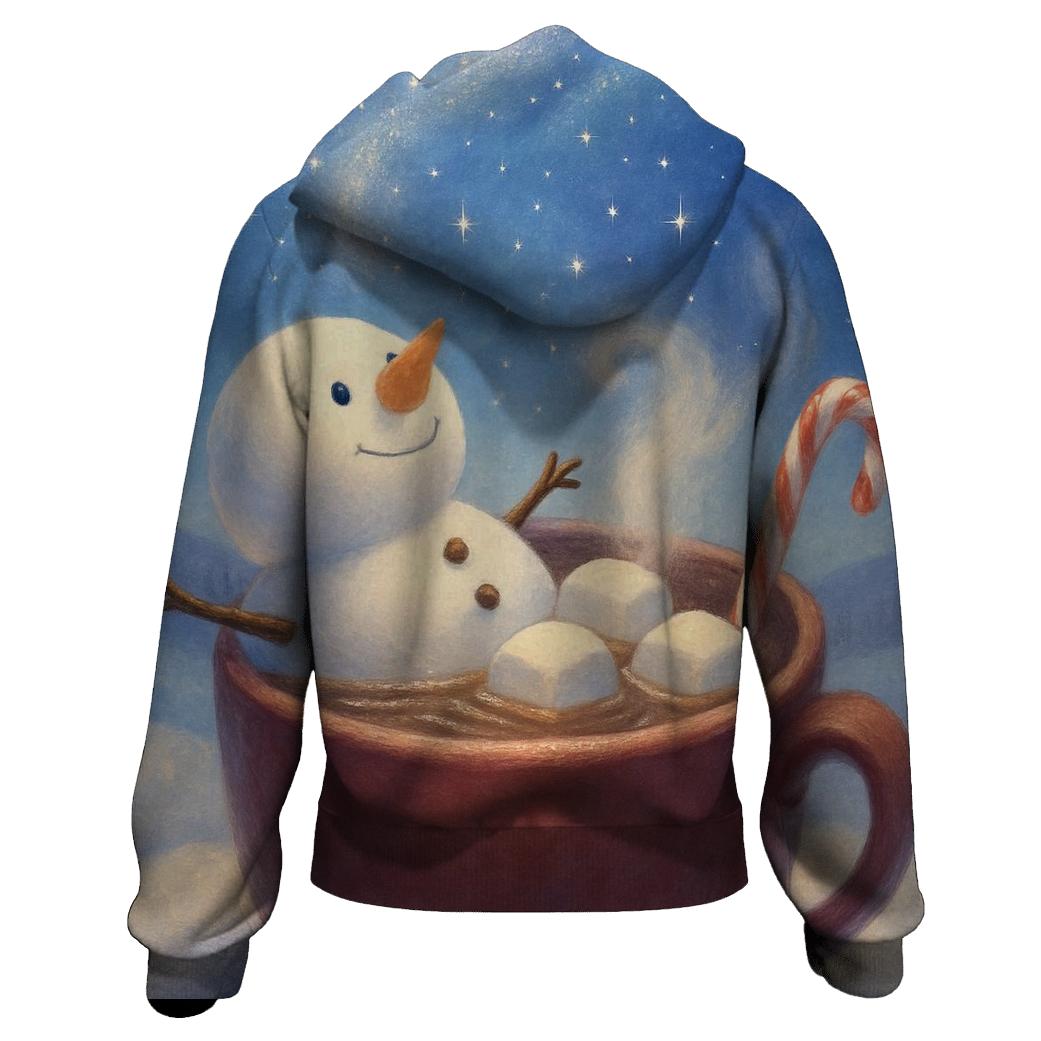 Snowman Hot Cocoa Stargazer embroidered hoodies