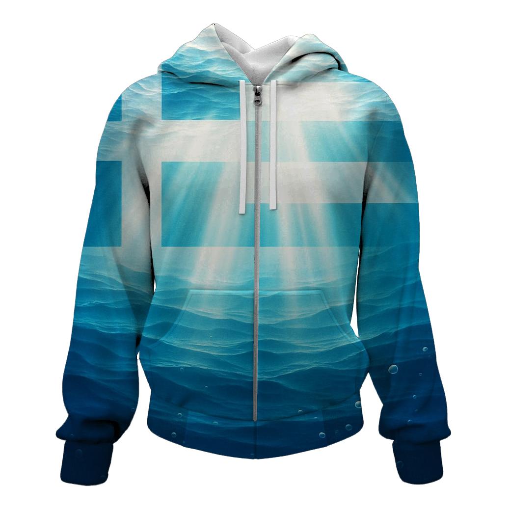 Ocean Heart Of The Greek Flag hoodie trends