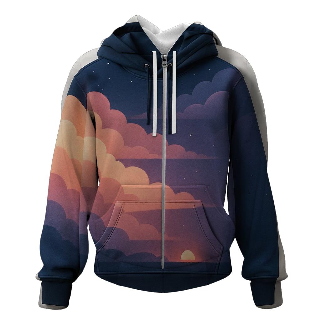 Cloud Steps To Twilight printed hoodies