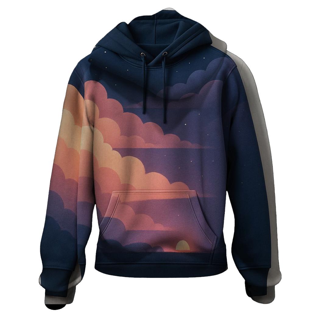 Cloud Steps To Twilight printed hoodies