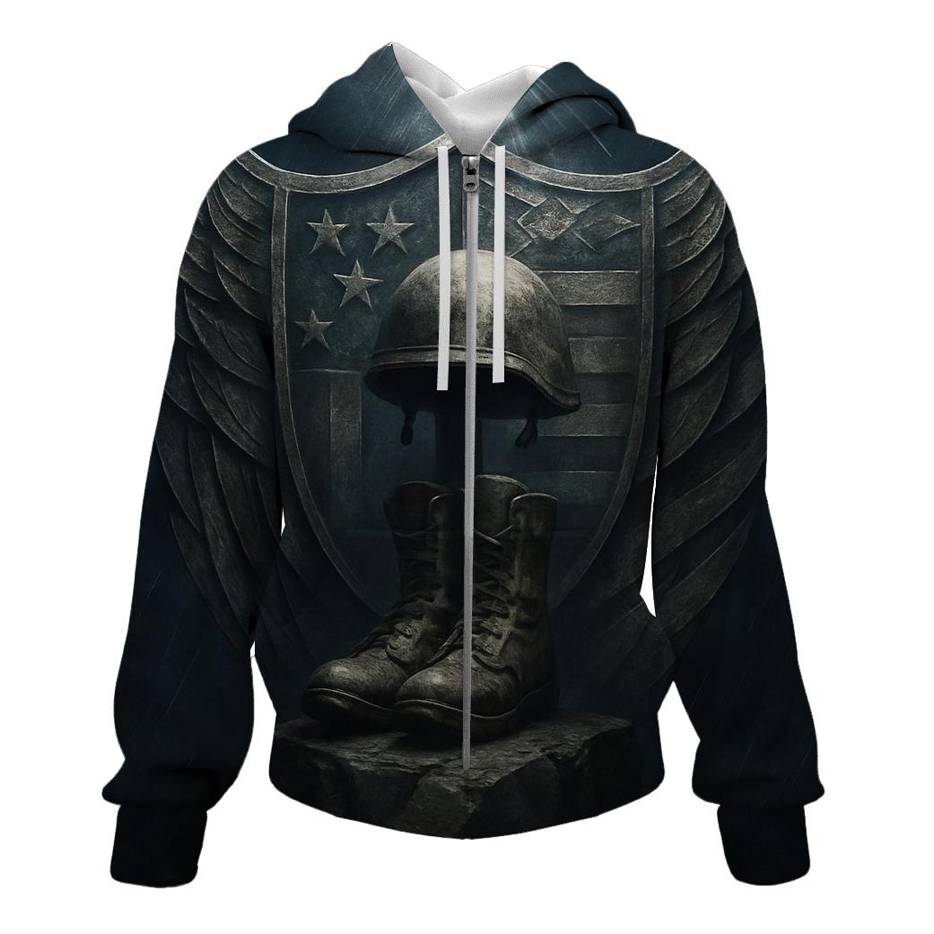 Shield Of Wings And Stripes heavyweight hoodies