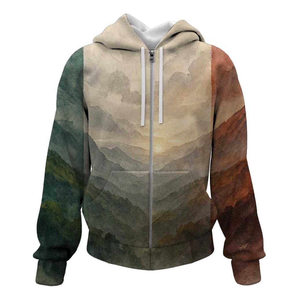 Mexican Valley Flag Of Mountains printed hoodies