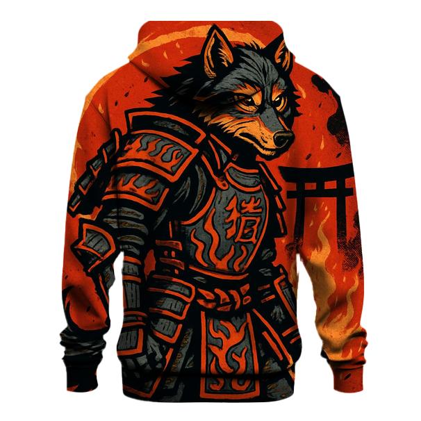 Samurai Ember Wolf zip-up hoodies