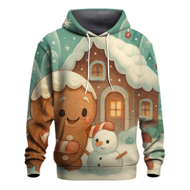 Gingerbread Cabin In The Snowglobe Forest pullover hoodies